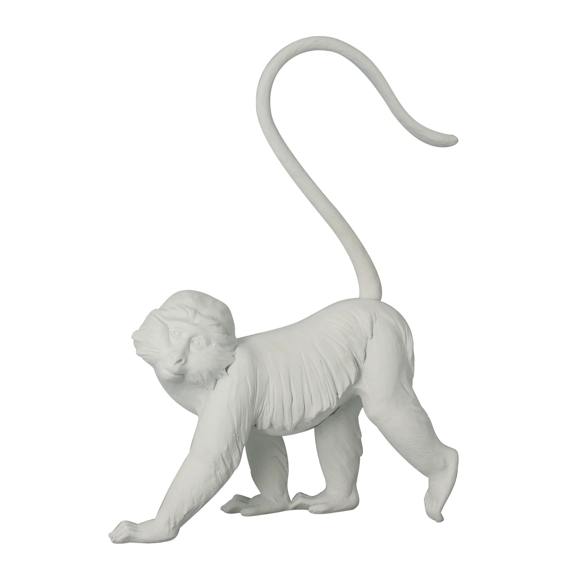 SINGE BLANC EN RESINE 30.5X11.3X41CM MICO