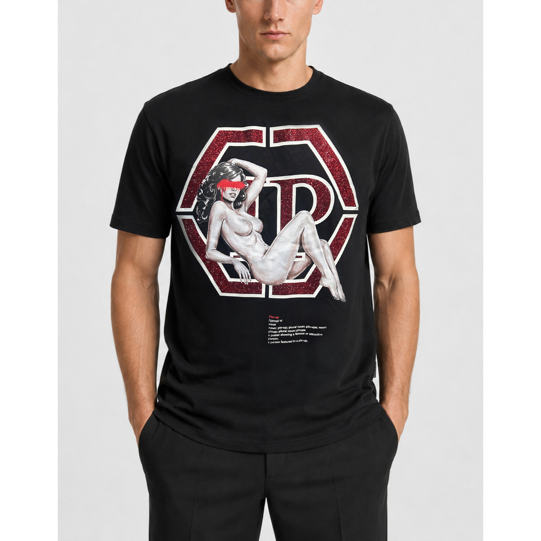 PHILIPP PLEIN T-shirt girocollo a maniche corte HEXAGON