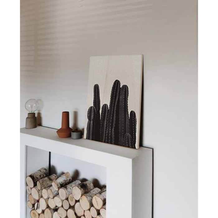 Tableau en bois Cactus Hauteur: 40 Longueur: 30 Largeur: 1