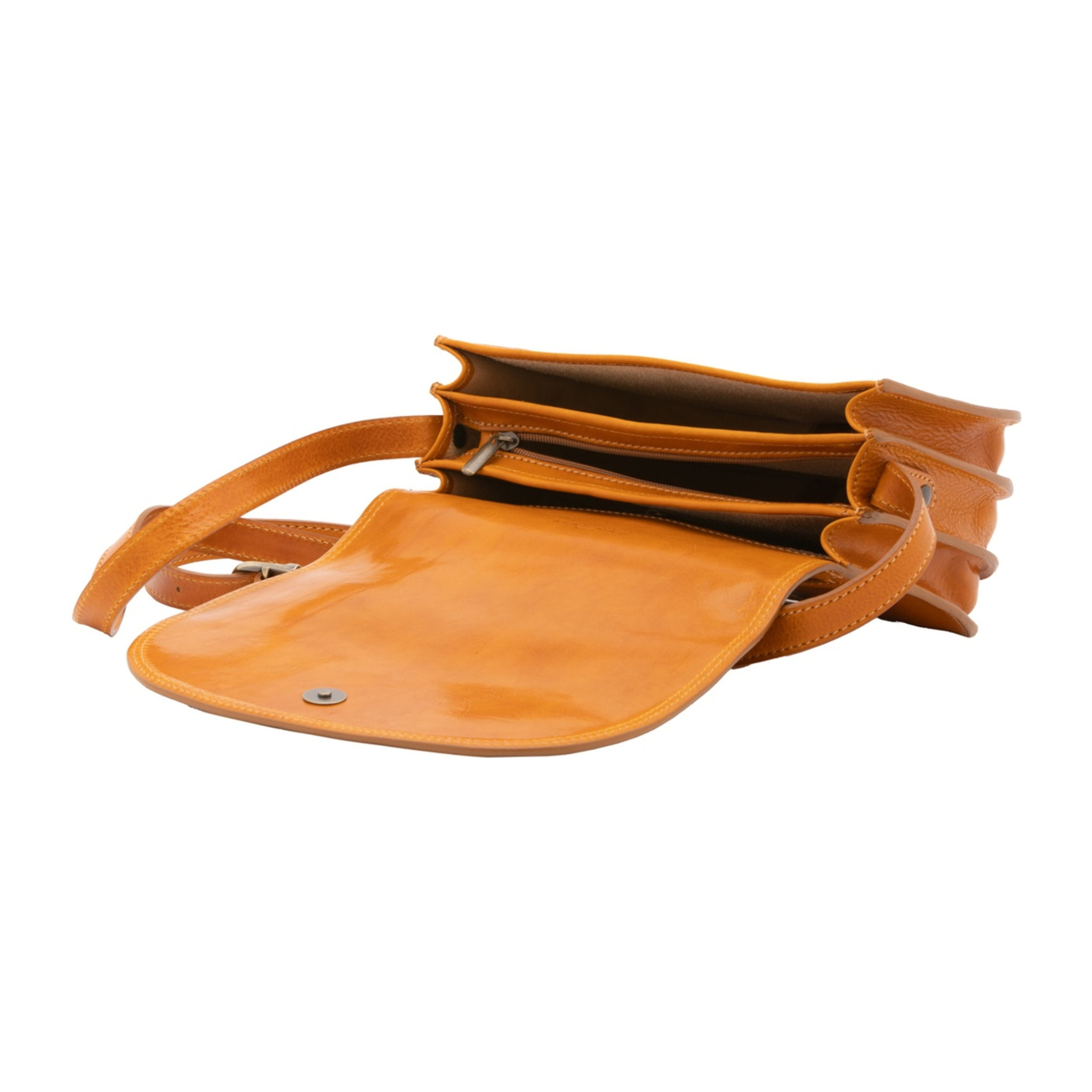 Borsa a tracolla da donna - Modello False - Vera pelle - 24.0 x 17.0 x 11.0 cm