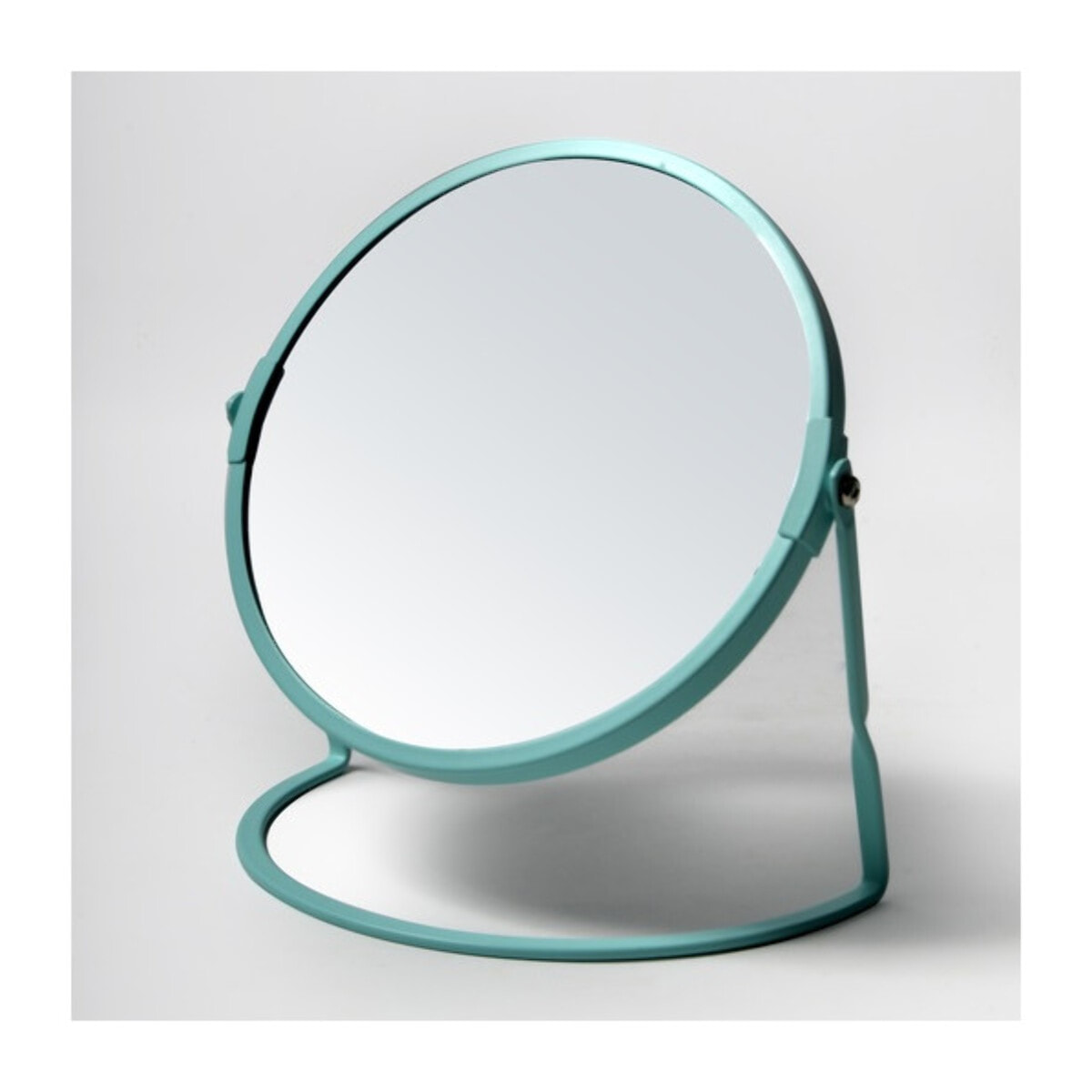 Miroir grossissant sur pied Acier AKIRA Bleu Aqua mat Spirella