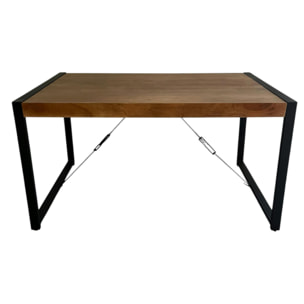 Table à manger bois brun 160 cm MILORA