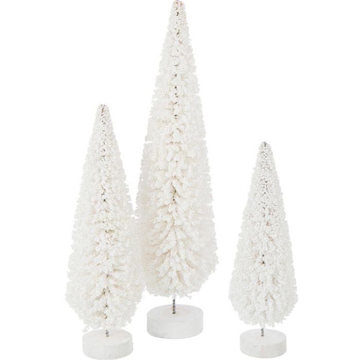 J-Line décoration sapin De Noël - plastique - blanc - large