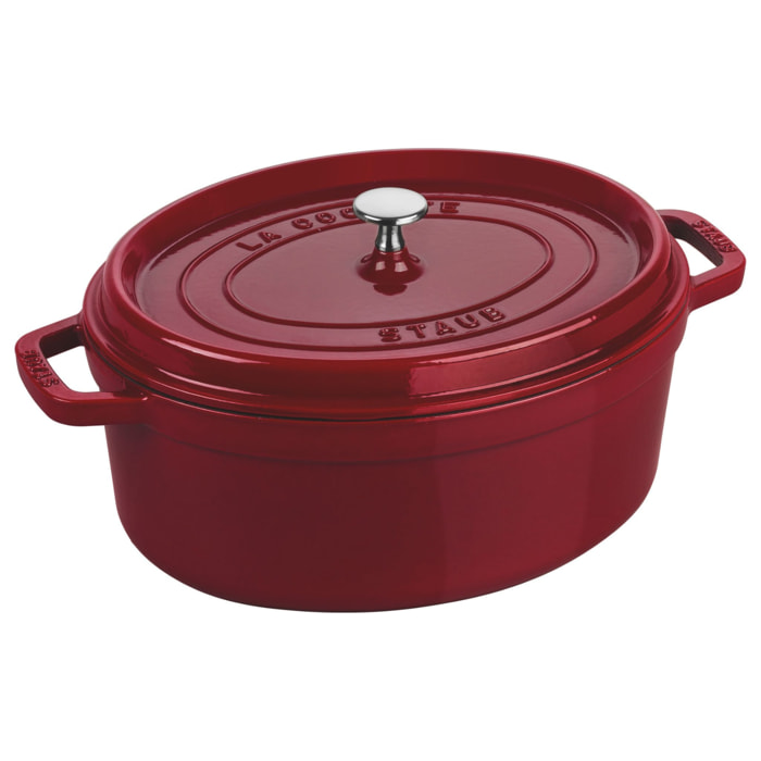 Cocotte 33 cm, Ovale, Bordeaux, Fonte
