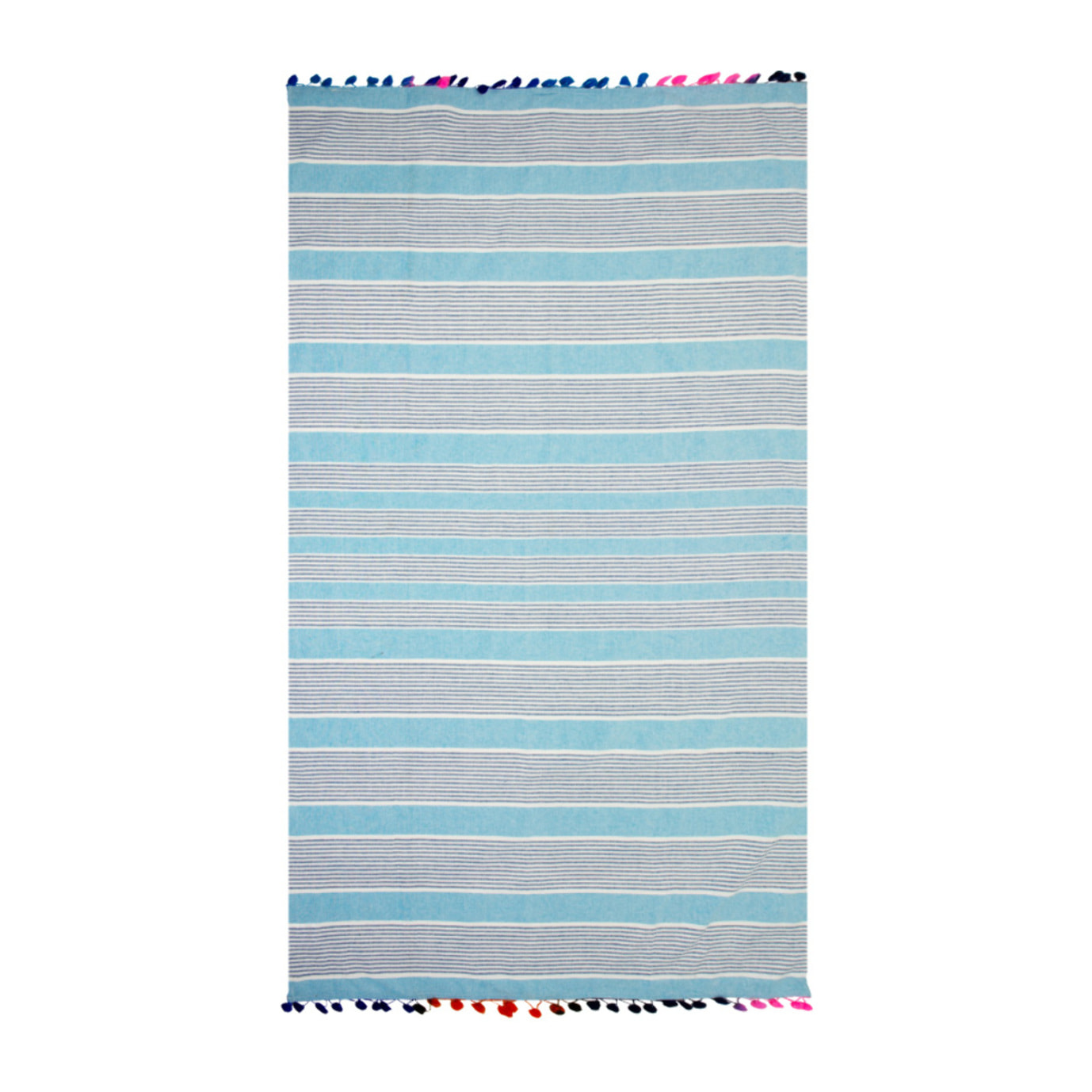 Telo Mare Fouta Modello Multicolor Con Pon Pon