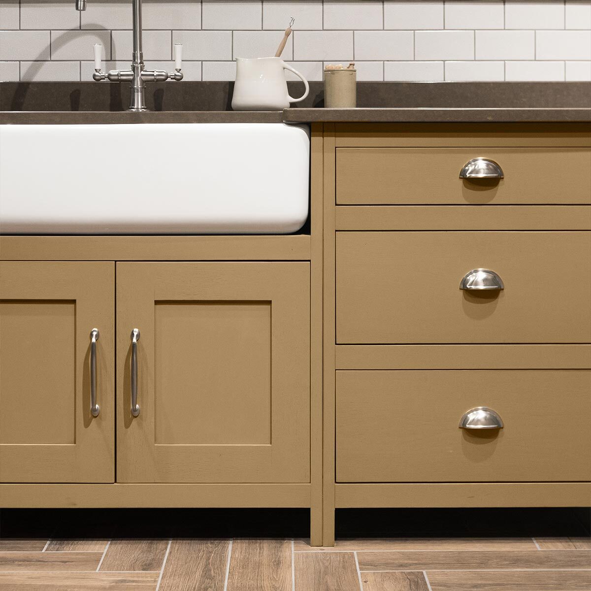 Rouleau adhésif décoratif Vinyle au Mètre - Marron clair - Sticker Lavable Imperméable Mur Cuisine Meubles