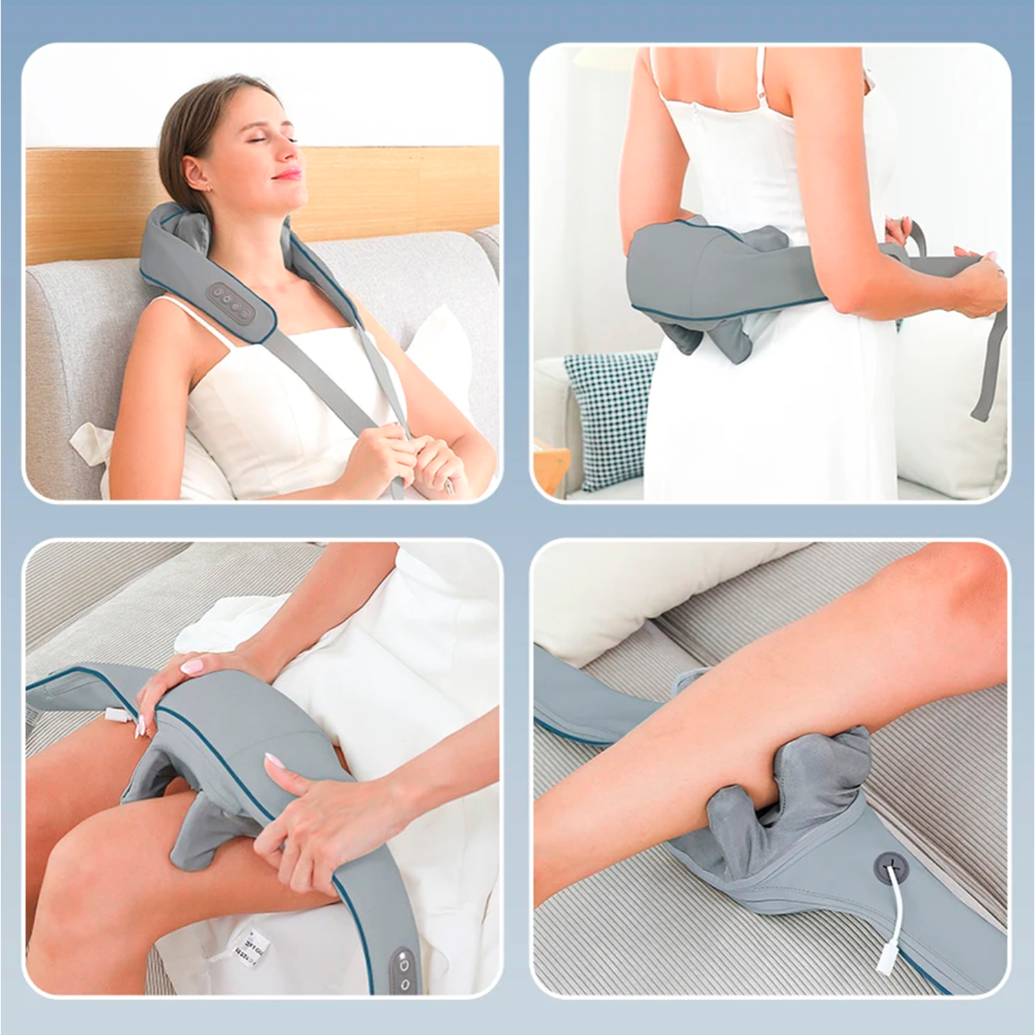 Massaggiatore wireless 5D per il corpo. 5 tipi di massaggio con 3 intensità e funzione riscaldante con 2 livelli.