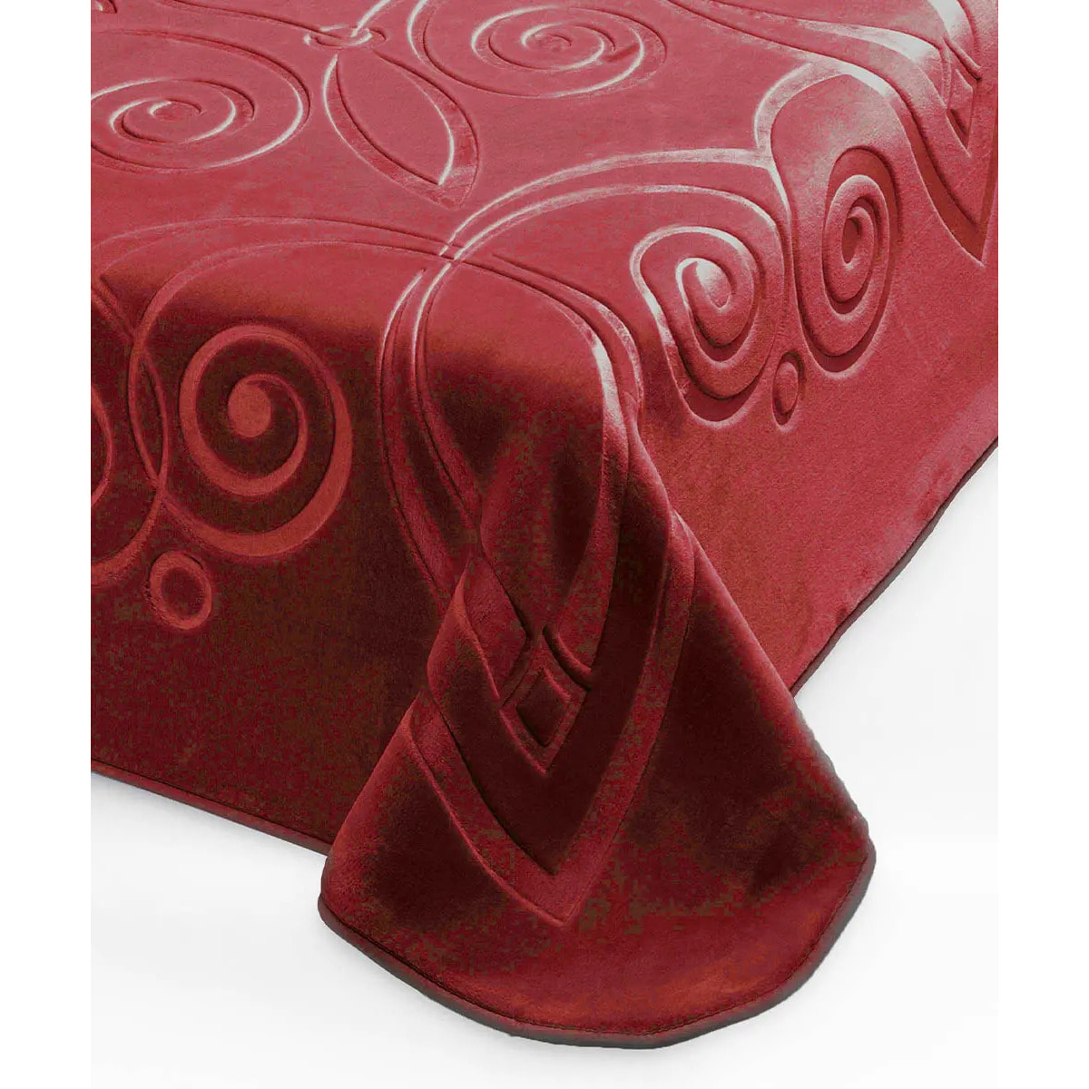 Coperta Plaid Rosso Granata in tinta unita con morbido pile di poliestere