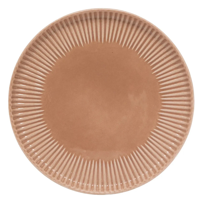Assiette dessert Chloe mocha D20,5xH2,2cm