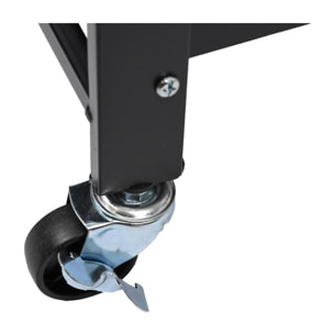 Estantería de Almacenamiento PLEGABLE de 5 Estantes con ruedas, SIN montaje - 71x34x160 cm color Negro