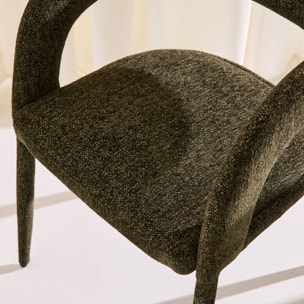Fauteuil contemporain tissu (lot de 2) ALESSIA