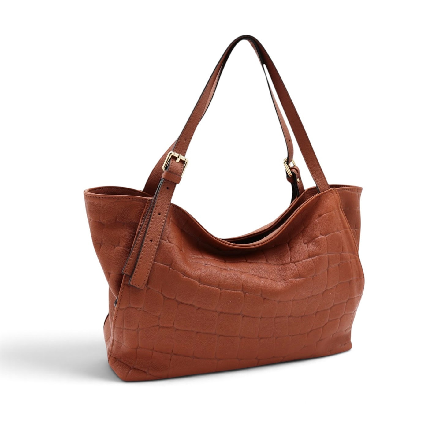 Borsa a Spalla Cheval Firenze Sarin Croc Cuoio