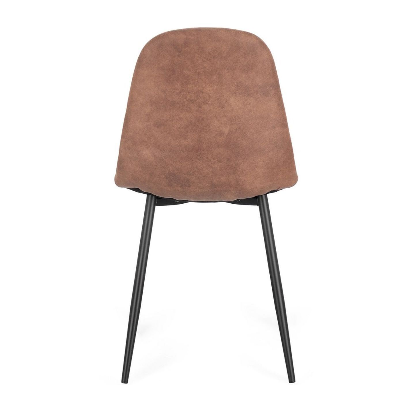 Set di sedie IRELIA in similpelle cognac e acciaio antracite