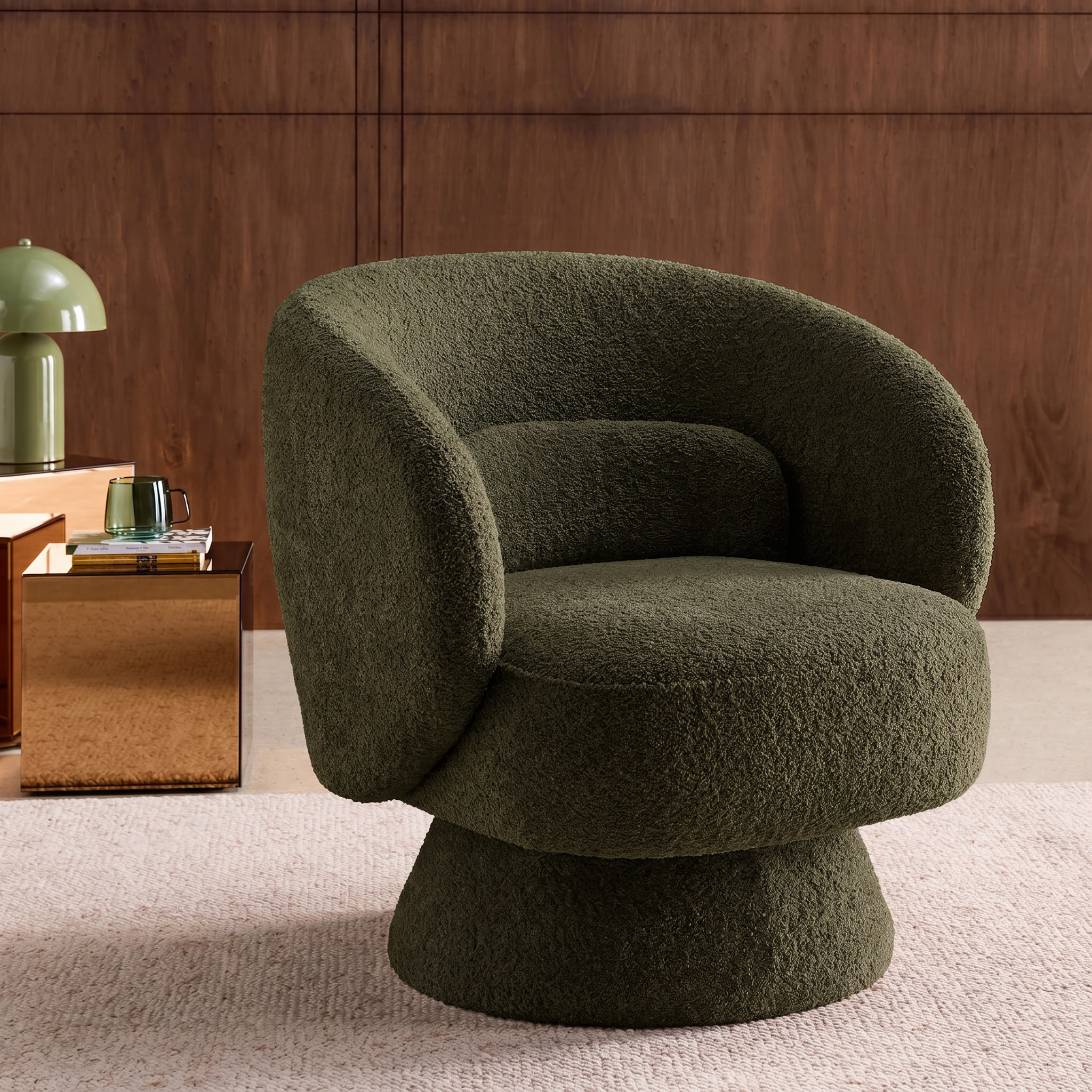 Fauteuil pivotant 360° tissu ELIAS