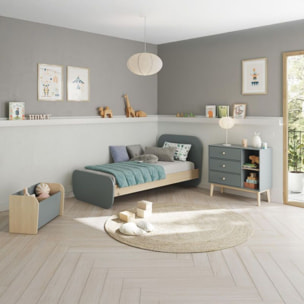 Cama juvenil Misty Breeze Verde Salvia - Oak Soft