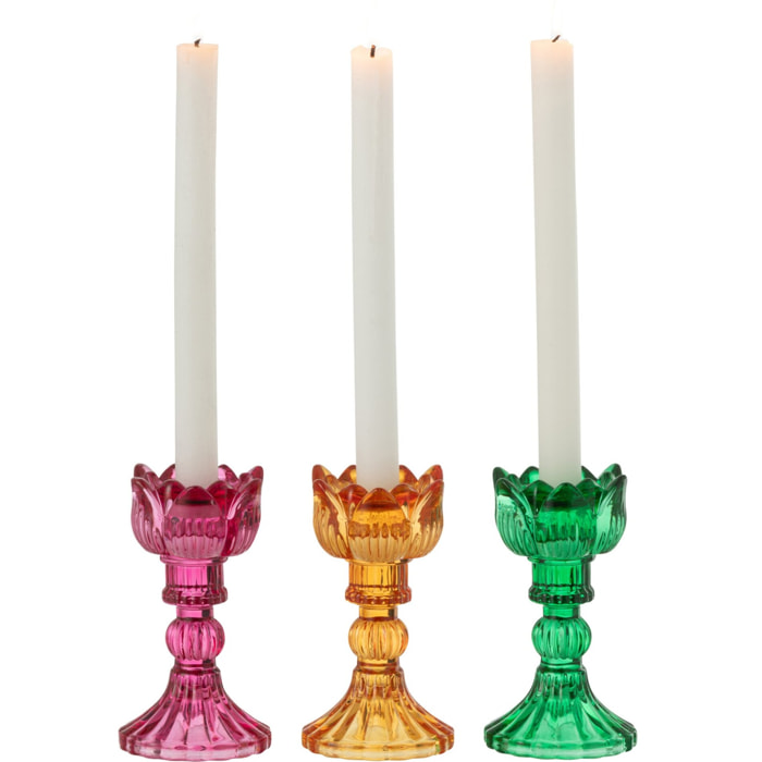 J-Line chandelier Rose - verre - mix - 3 pièces