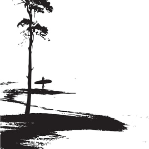 Poster surfing les landes Affiche sous cadre bois