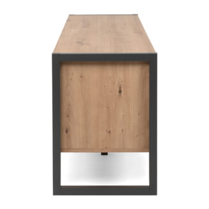 Meuble TV industriel en bois avec placards AUTEL