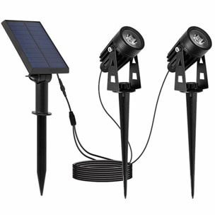 Doubles spots solaires reliés ROUNDY 200LM