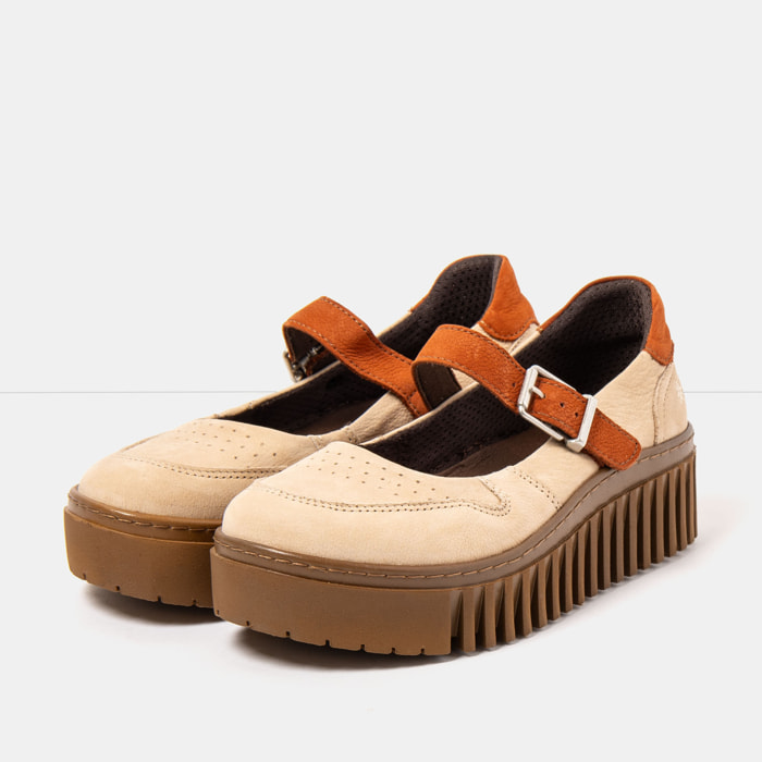 Zapatos 1515 MULTI CREAM-D.ORANGE/BRIGHTON color Cream-d.orange