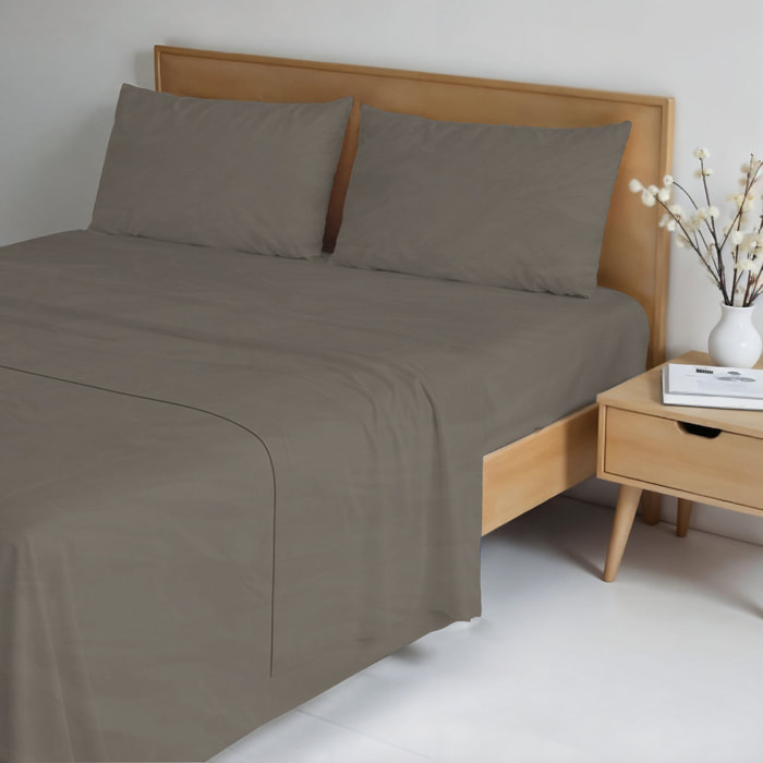 COMPLETO LETTO WATER WASHED, 100% Microfibra, No Stiro - NOCCIOLA