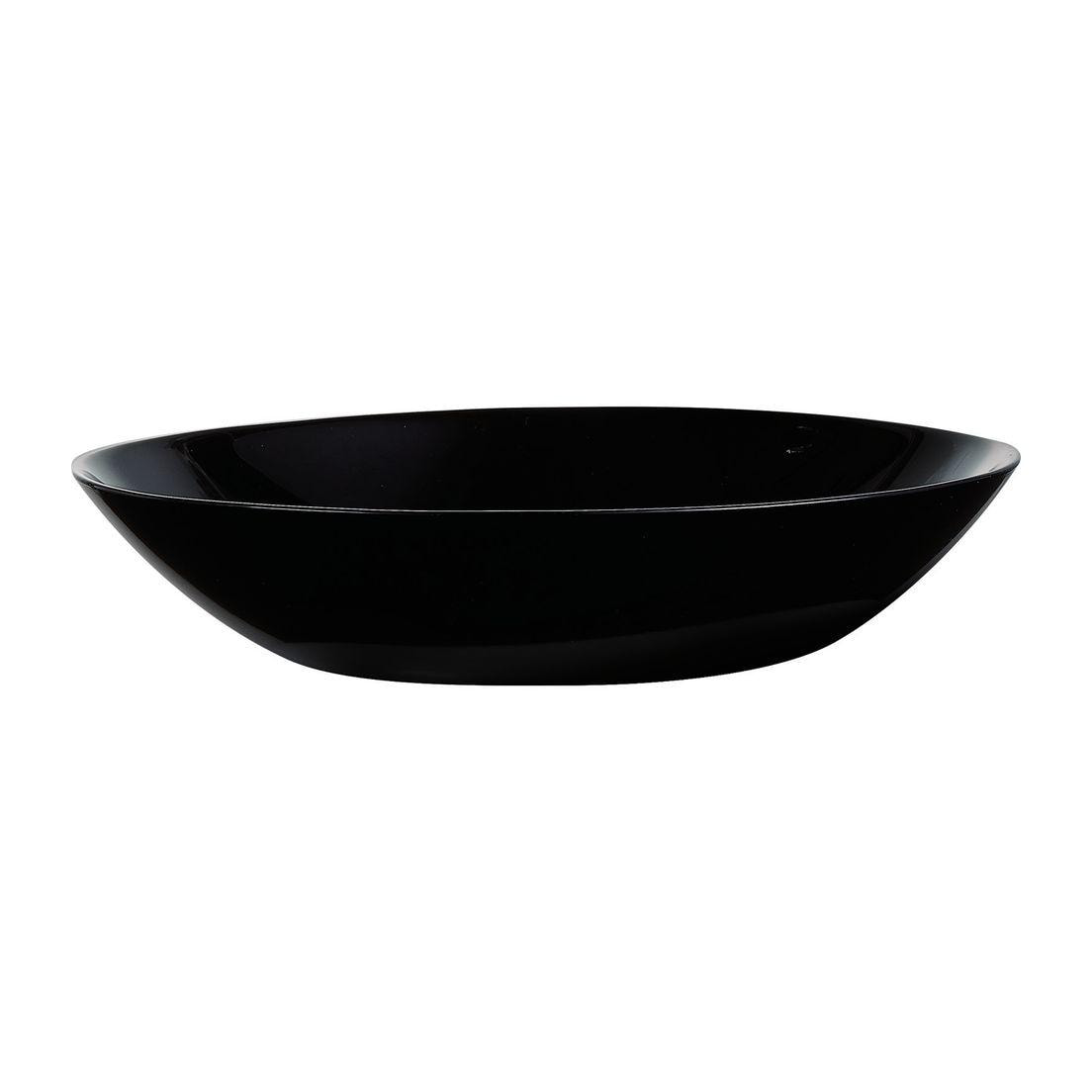 Assiette creuse noire 20cm Diwali - Luminarc - Verre opale extra résistant