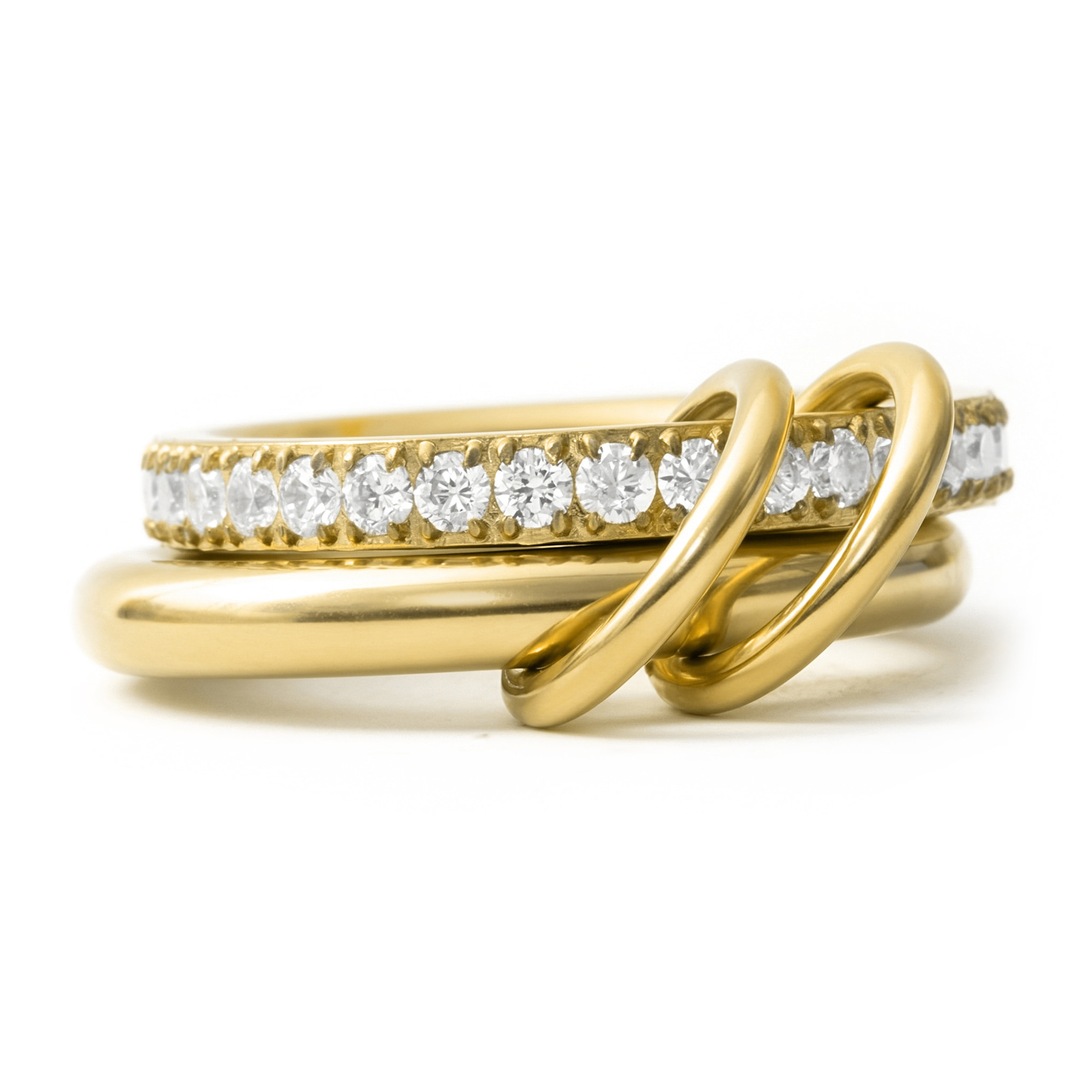 Anillo Emada acabado oro amarillo 18k