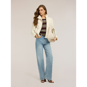 Motivi - Plumífero bimaterial - Blanco