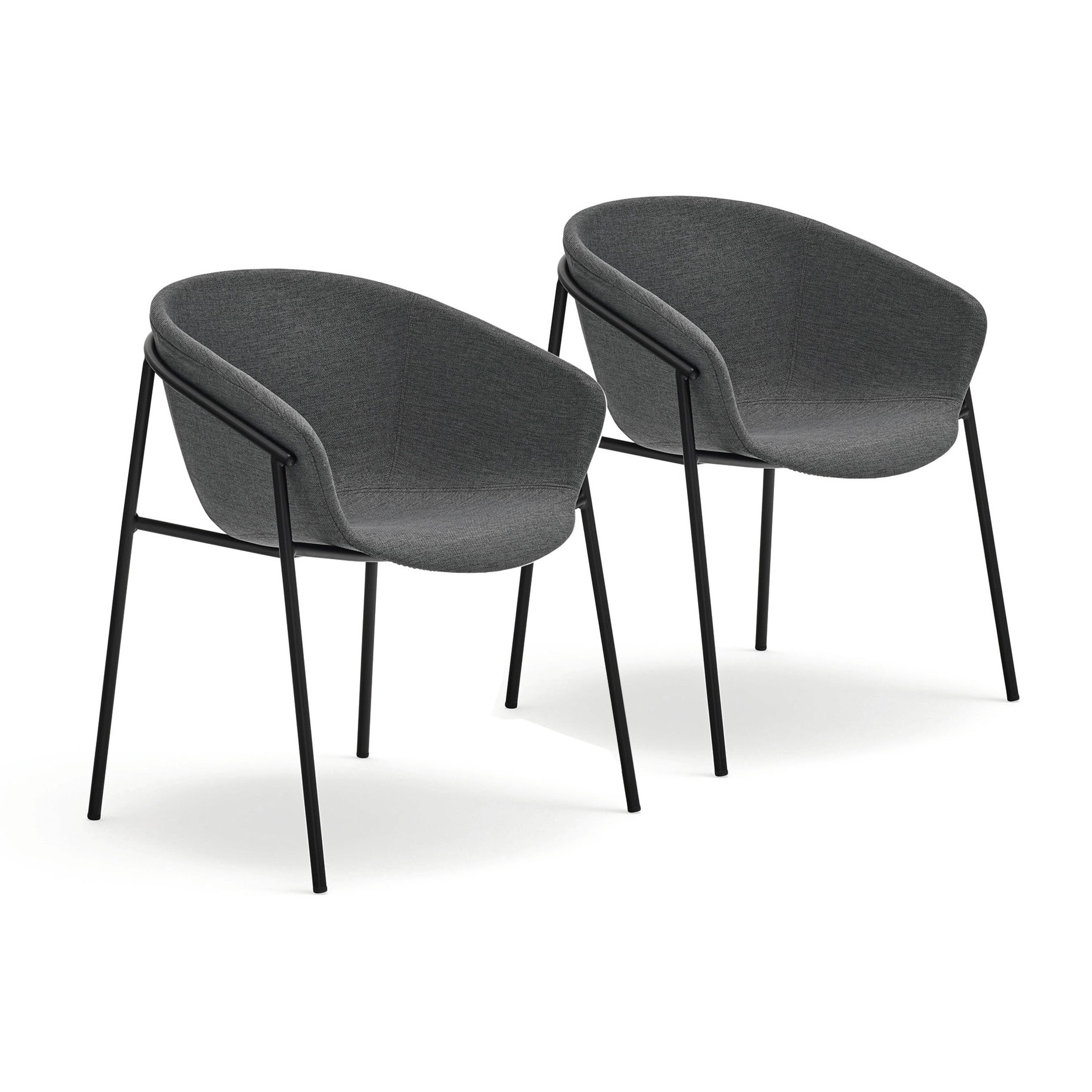 Silla Hug gris oscuro 2P/Caja