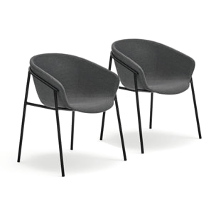 Silla Hug gris oscuro 2P/Caja