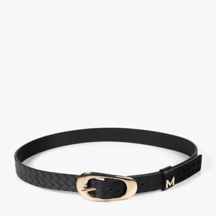 Cintura intrecciata effetto pelle