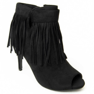 Botín De Tacón - Negro - Altura: 10 Cm