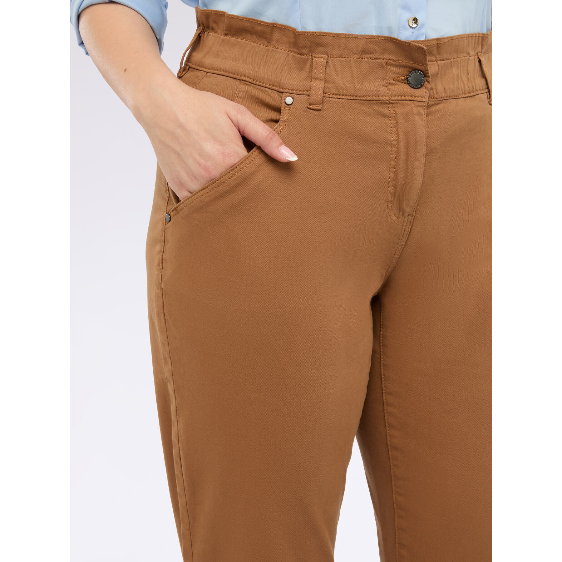 Fiorella Rubino - Pantalones globo de mezcla de algodón - Marrón