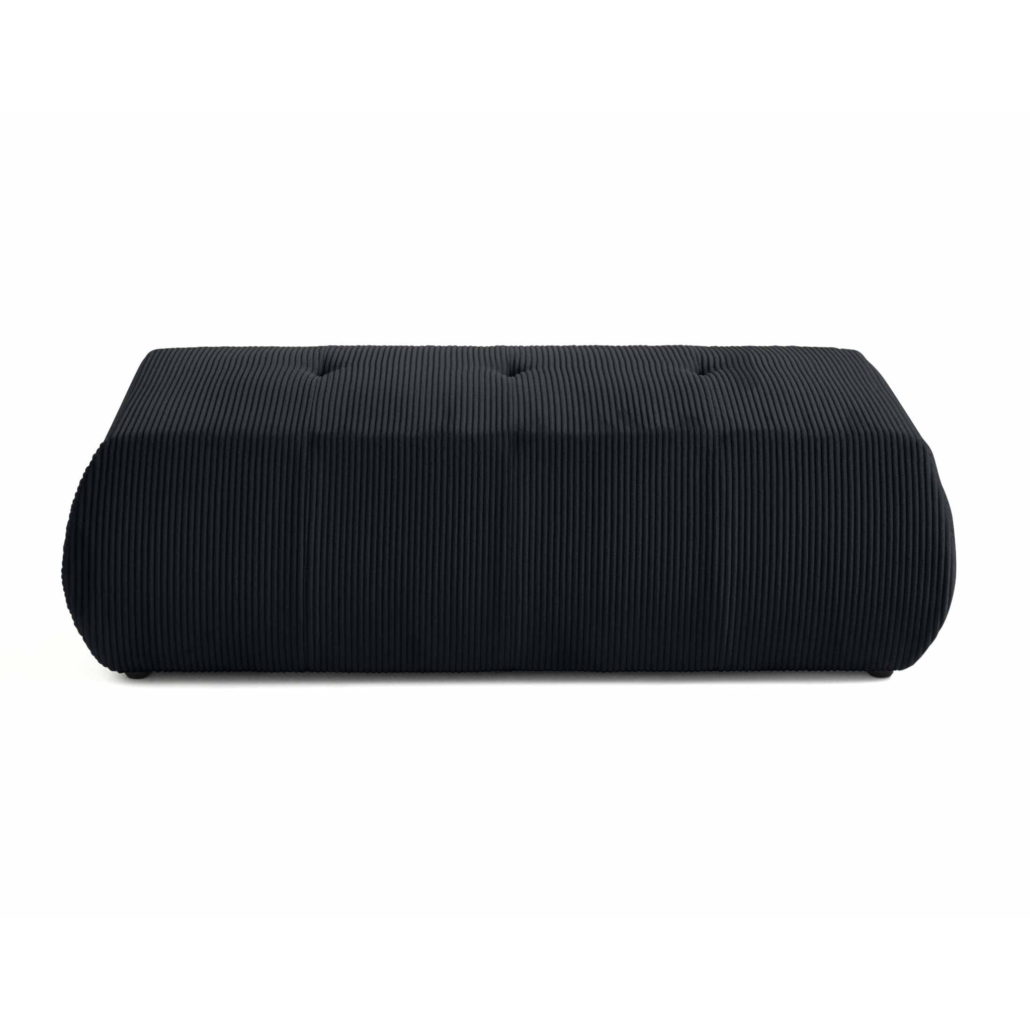 Onyx - pouf d'appoint - en velours côtelé - Noir