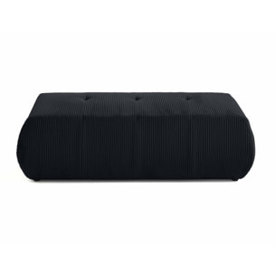 Onyx - pouf d'appoint - en velours côtelé - Noir