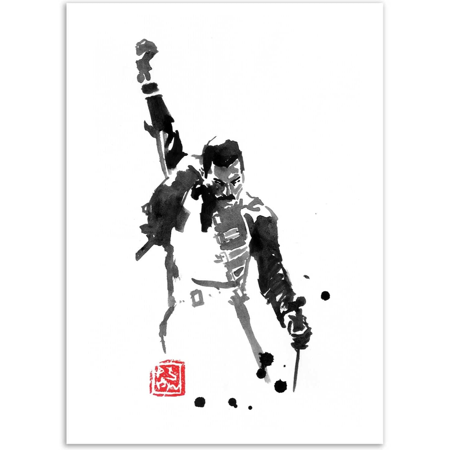 Affiche - Freddy Mercury - Pechane Sumie