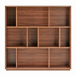 Estantería librería Nack melamina nogal 117x119x32 cm