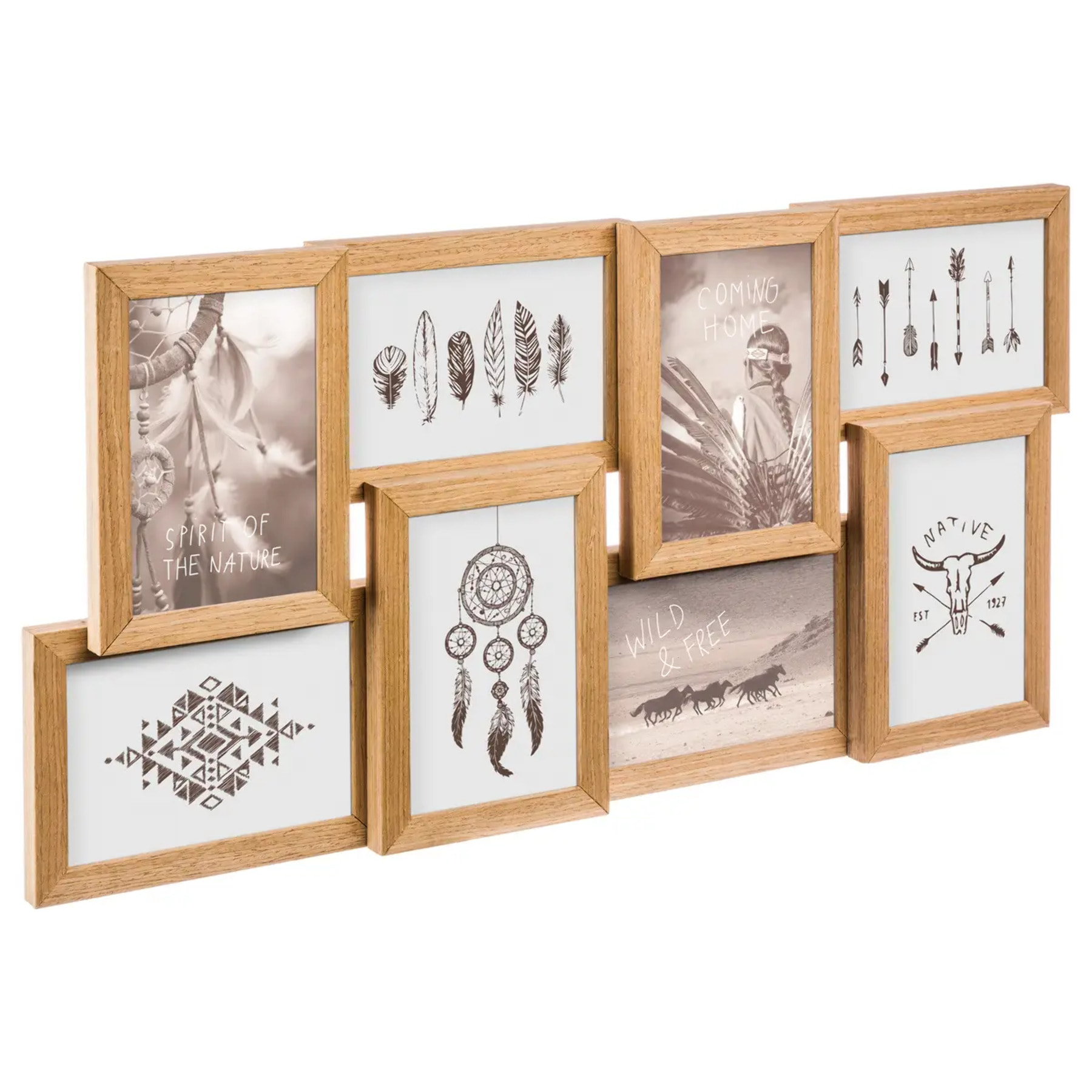 Pêle-mêle "Mia" en bois 8 photos