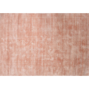 Tapis en viscose tissé à la main Used - Couleur: Abricot