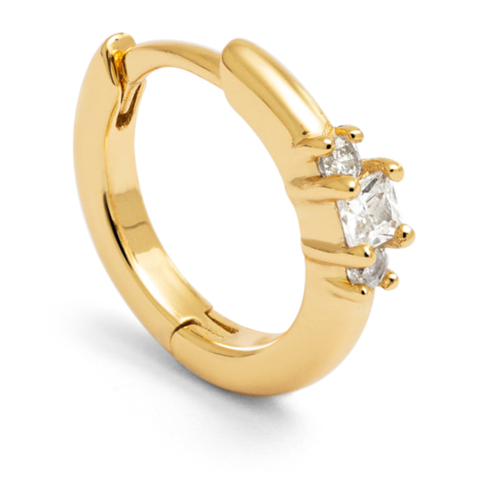 Orecchino Halo Argento Placcato Oro