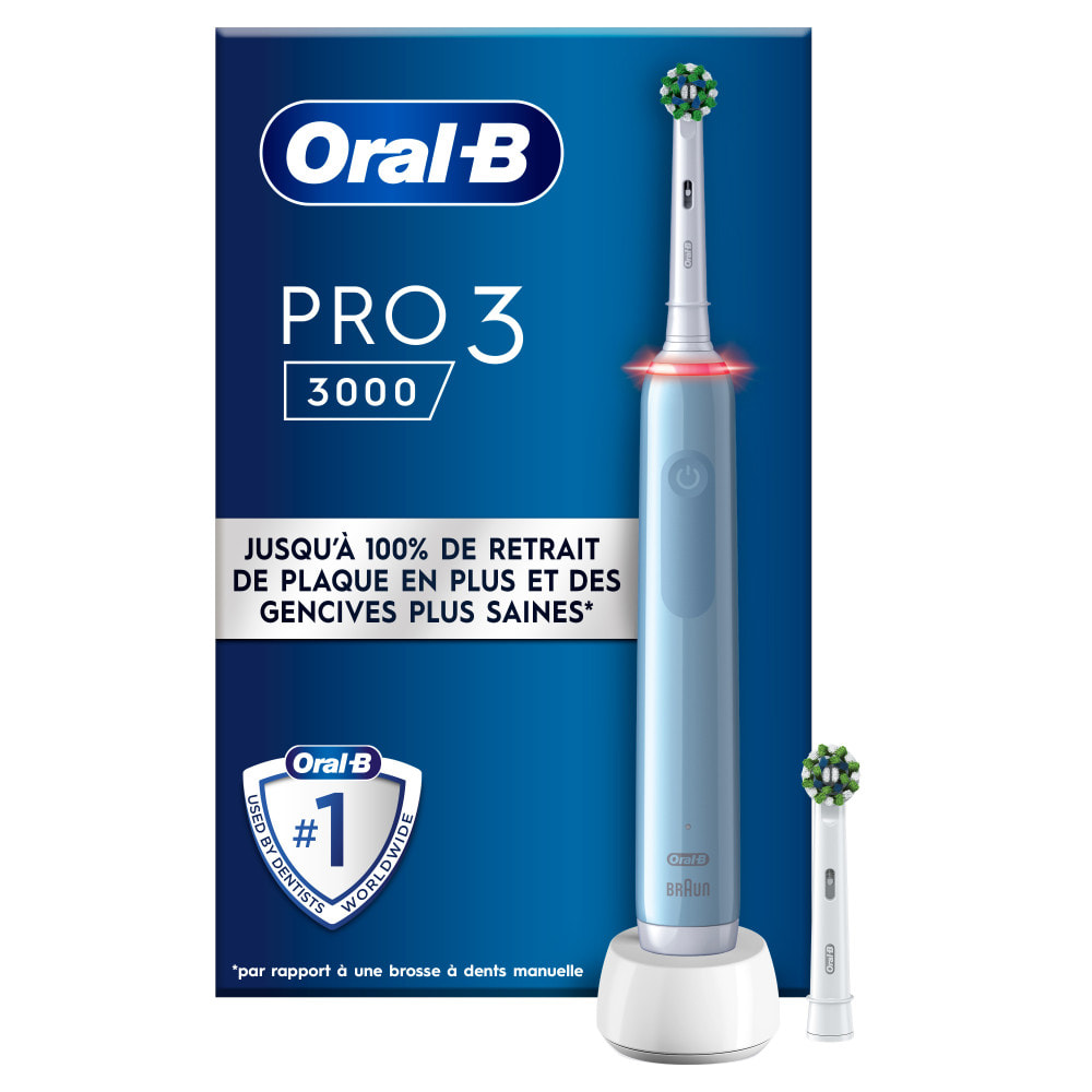 Oral-B - Pro 3 - Bleue - Brosse À Dents Électrique