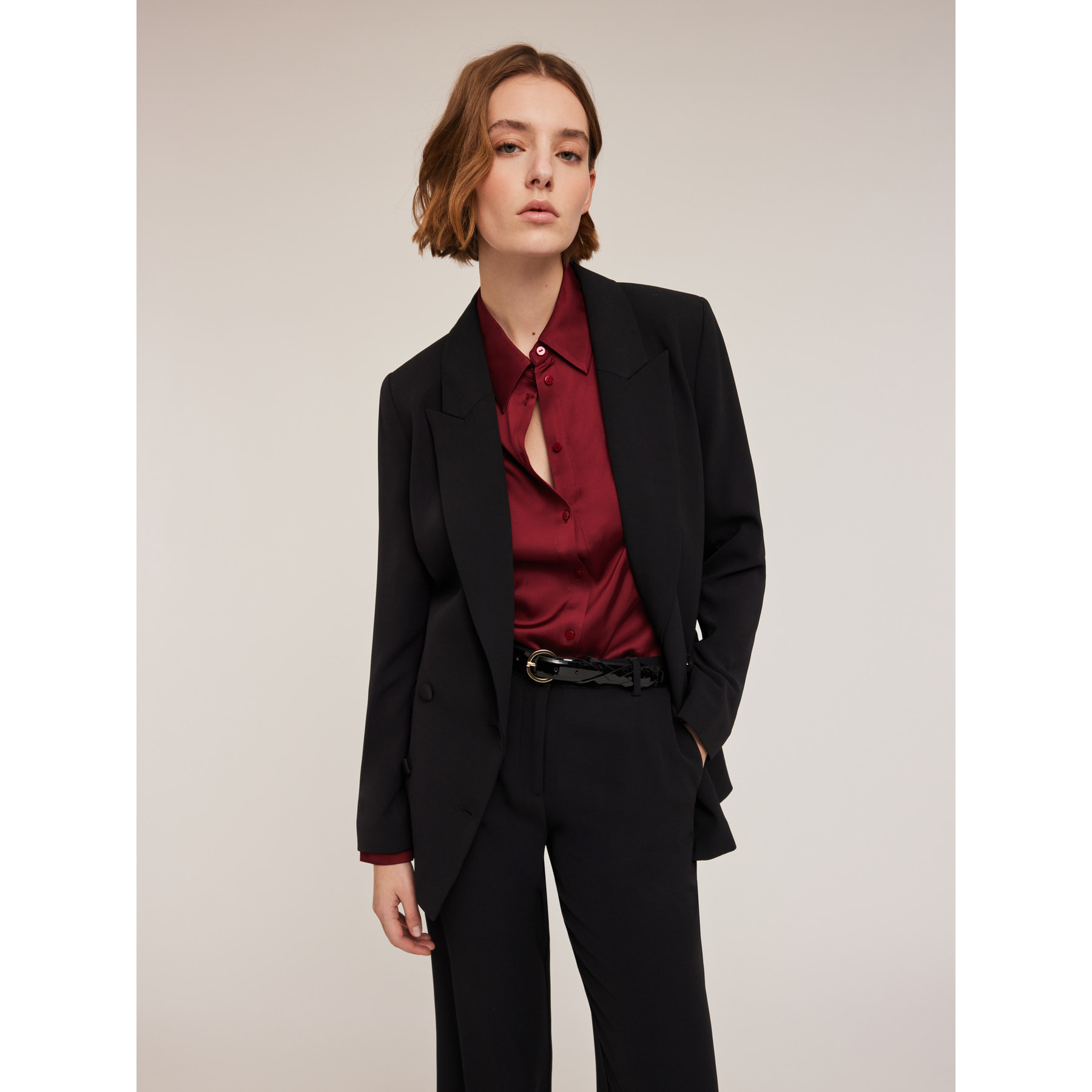 Motivi - Blazer oversize con doble botonadura - Negro