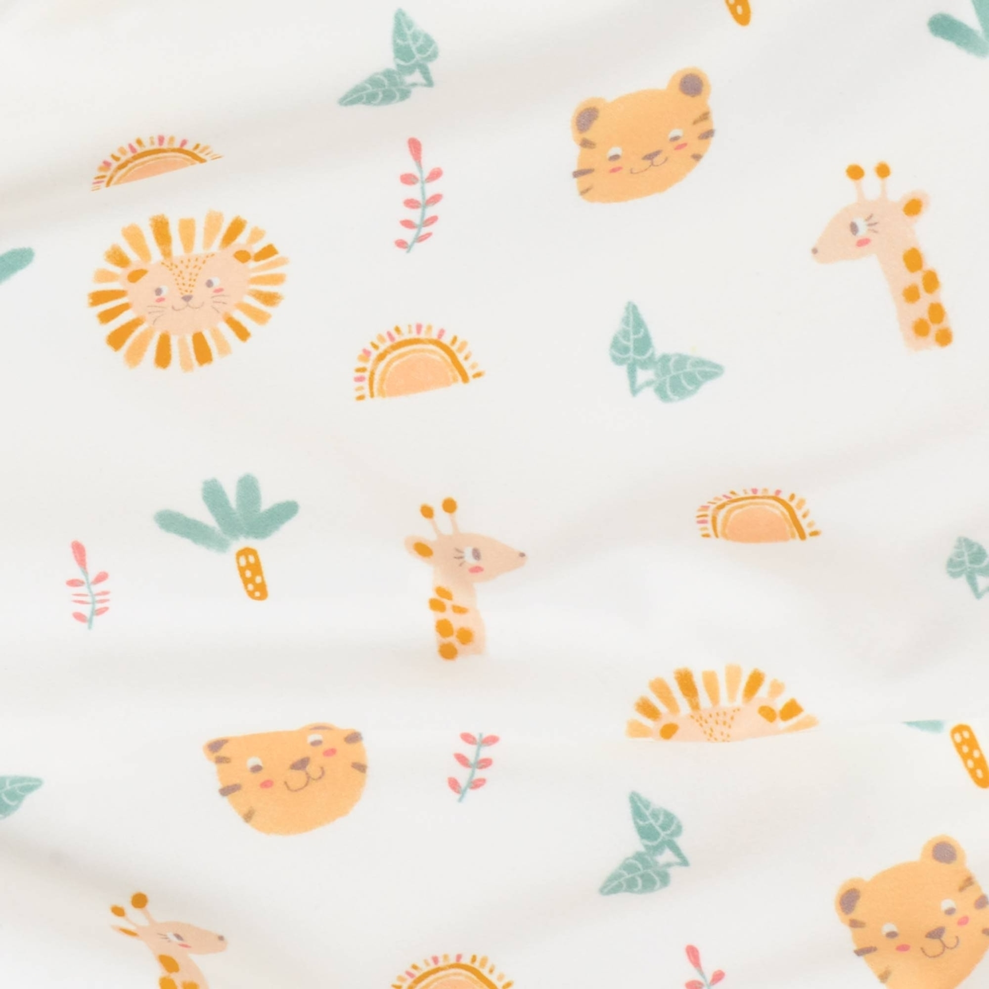 Plaid polar estampado tigres Palmis color blanco