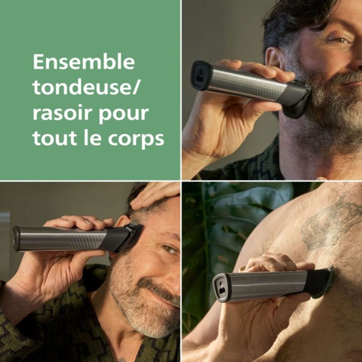 Tondeuse multi usages PHILIPS MG9557/15 Series 9000, 27 hauteurs de coupe, précision 0,2 mm, autonomie 120 mn