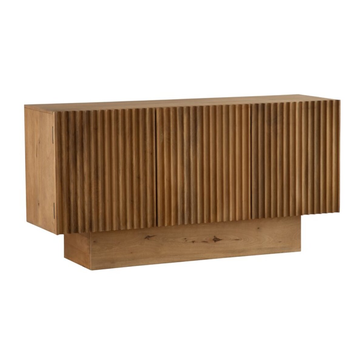 Buffet Nolan -bois massif de manguier-couleur provence naturelle 159 x 80 x 45 cm