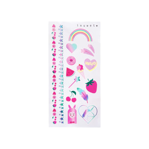 Beauty House - Coffret Vernis à l'Eau 2 x 5 ml + Stickers Ongles + Tatouages Éphémères