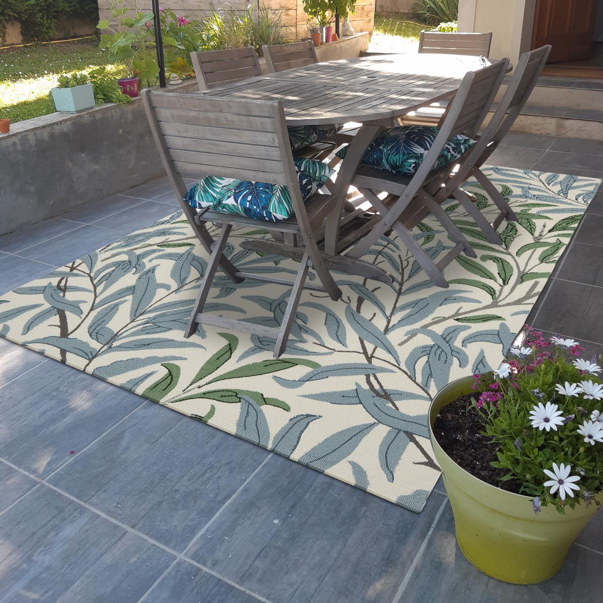 Tapis extérieur tissé kilim rectangle XEWA