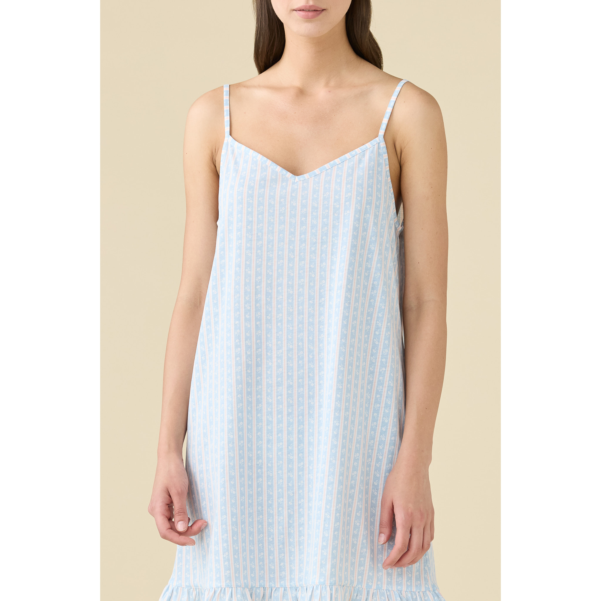 Camicia da notte donna estiva in cotone articolo romantic. Noidinotte