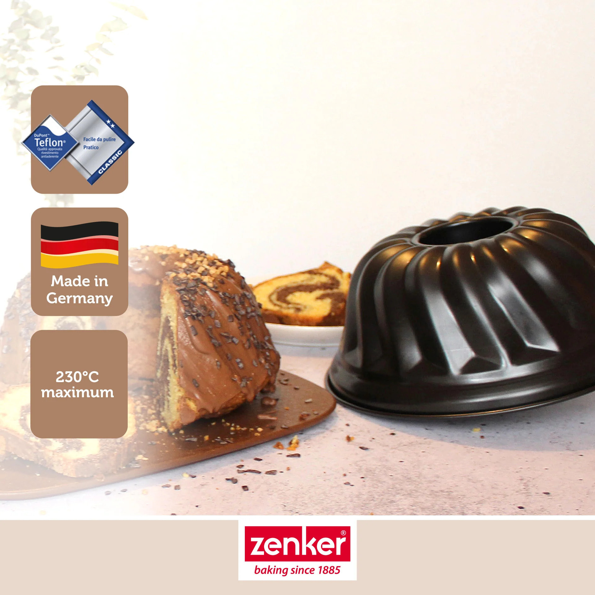 Ensemble de 2 Moules à kouglof Zenker Black Metallic