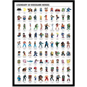 Affiche - Legendary 2D Videogame heroes - Olivier Bourdereau